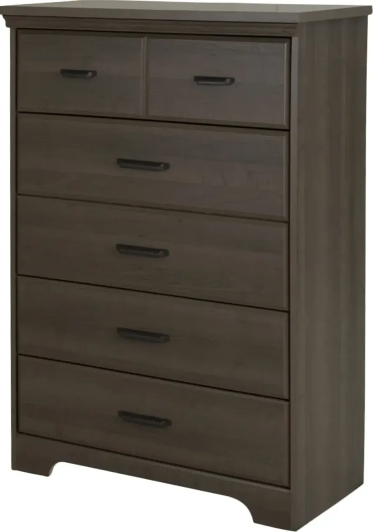 Versa Casual Contemporary Gray Maple 5-Drawer Chest - South Shore