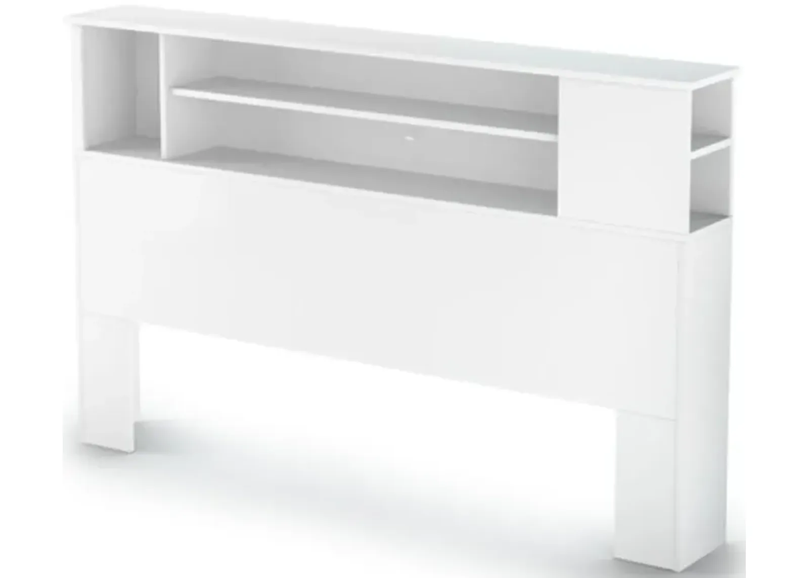 Fusion White Full/Queen Bookcase Headboard (54/60 Inch) - South Shore