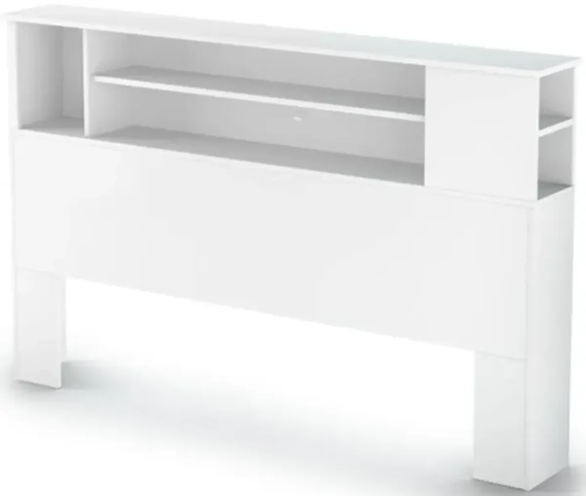 Fusion White Full/Queen Bookcase Headboard (54/60 Inch) - South Shore