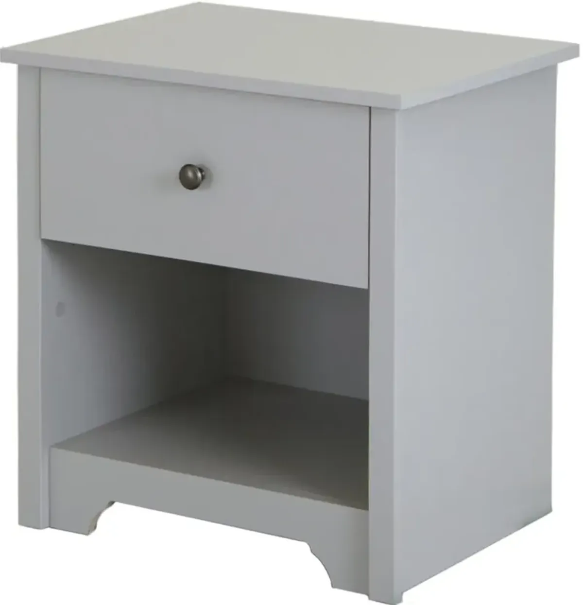 Vito Soft Gray 1-Drawer Nightstand - South Shore