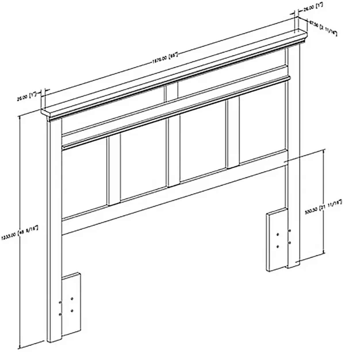 Versa Weathered Oak Full/Queen Headboard (54/60 Inch) - South Shore