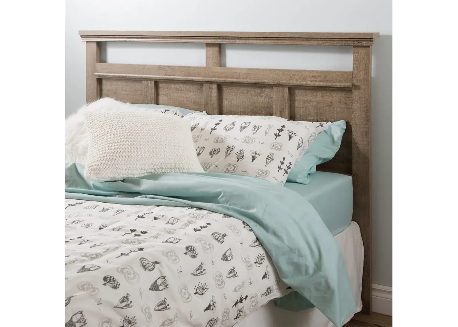 Versa Weathered Oak Full/Queen Headboard (54/60 Inch) - South Shore