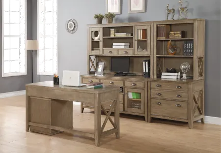 Light Brown Lateral File Cabinet