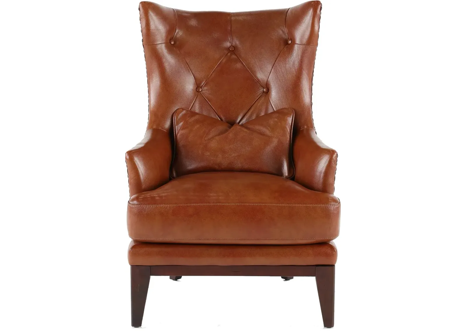 Brewster Chestnut Brown Leather-Match Accent Chair