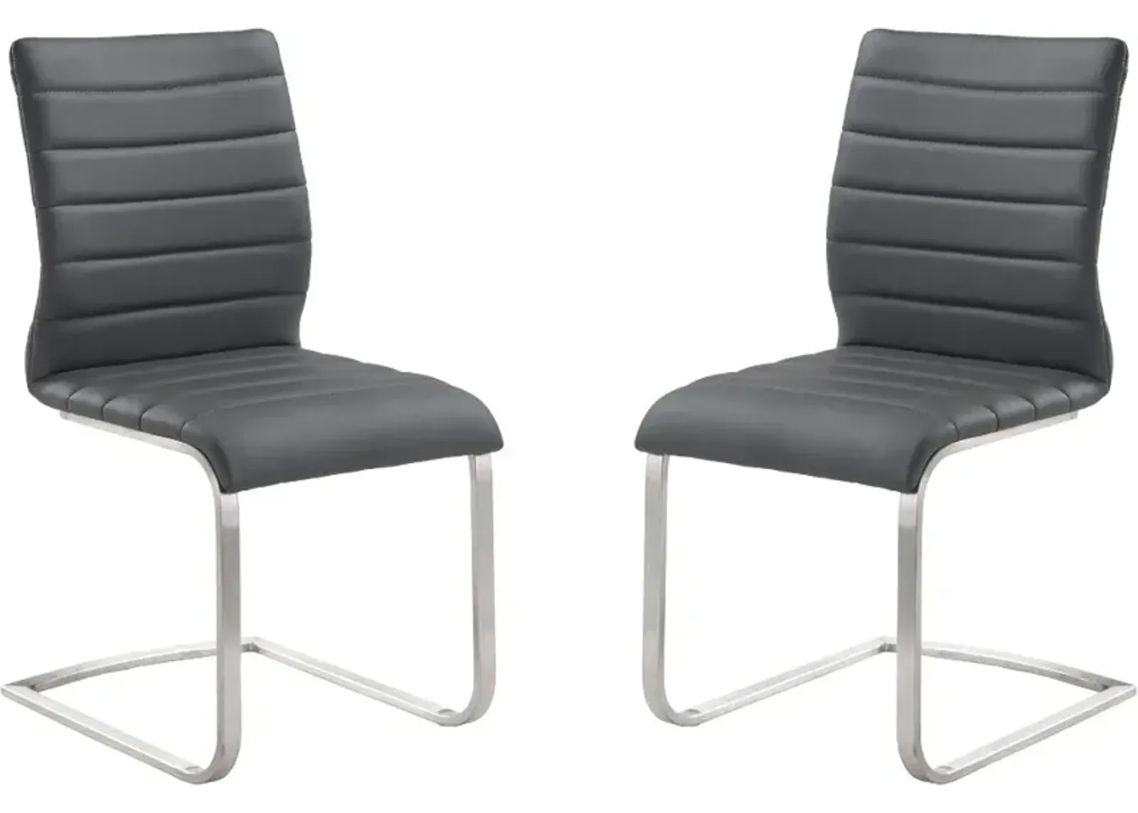 Set of 2 Gray Dining Chairs - Fusion