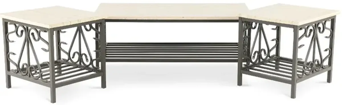 Fairhope Marble Top Tables, Set of 3