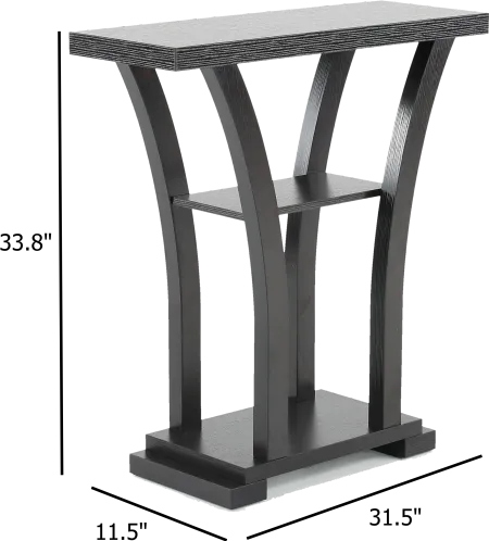 Wenge Dark Chocolate Small Console Table