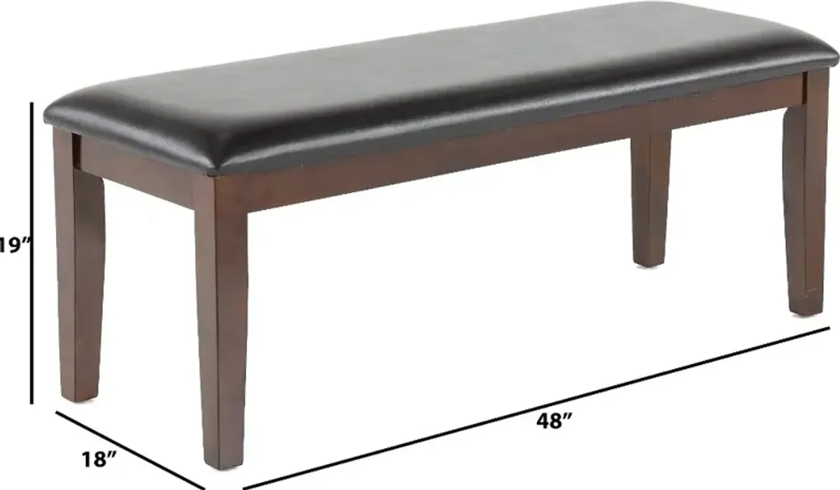 Brent Dark Cherry Dining Bench