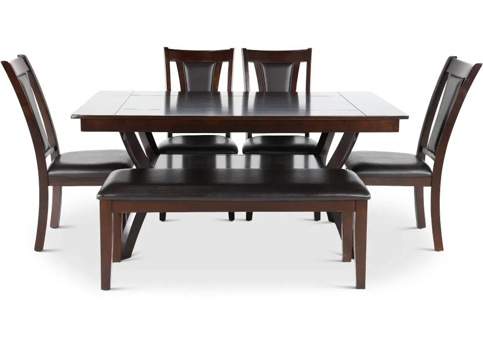 Brent Dark Cherry 6 Piece Dining Set