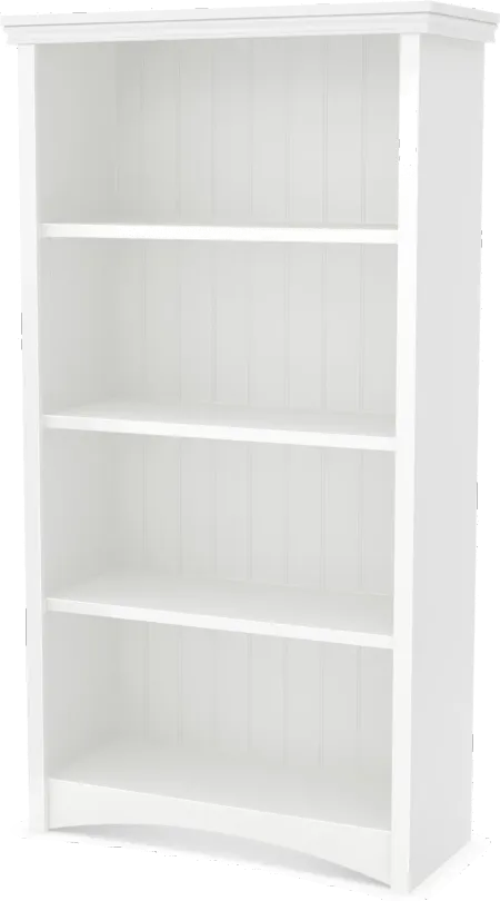 Artwork White 4-Shelf Bookcase - South Shore