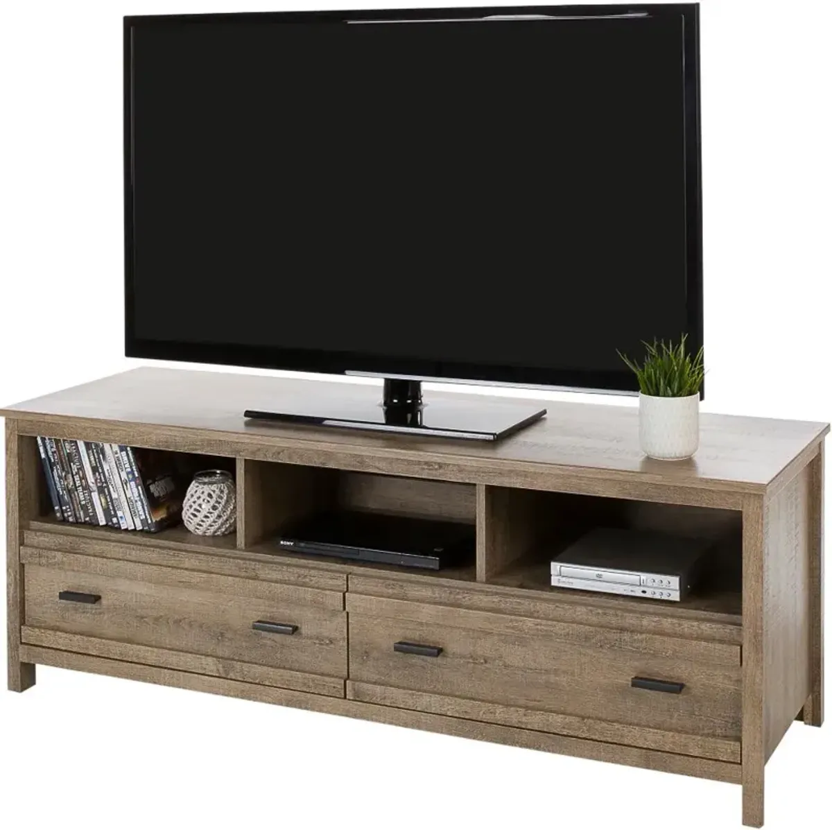 Exhibit Weathered Oak TV Stand - South Shore