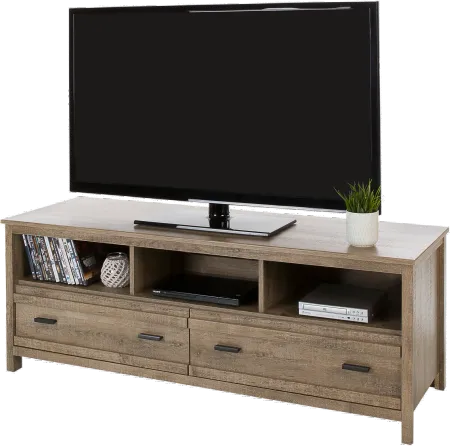 Exhibit Weathered Oak TV Stand - South Shore