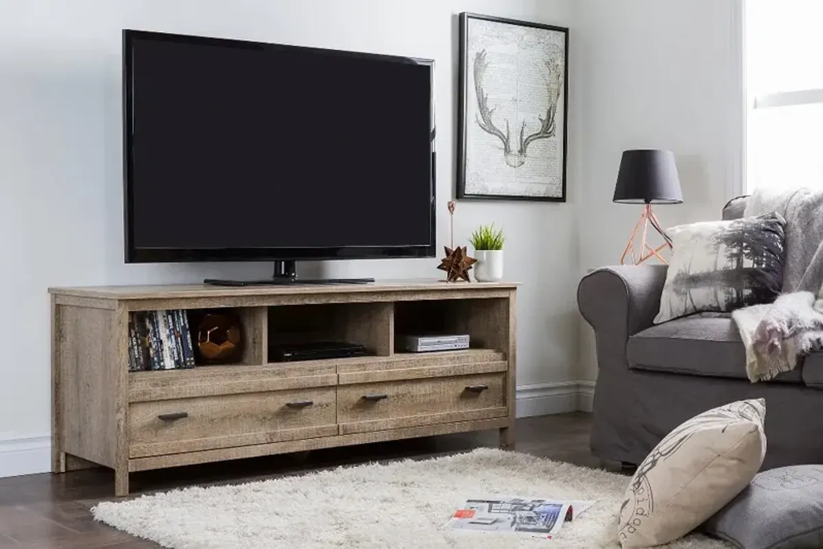 Exhibit Weathered Oak TV Stand - South Shore