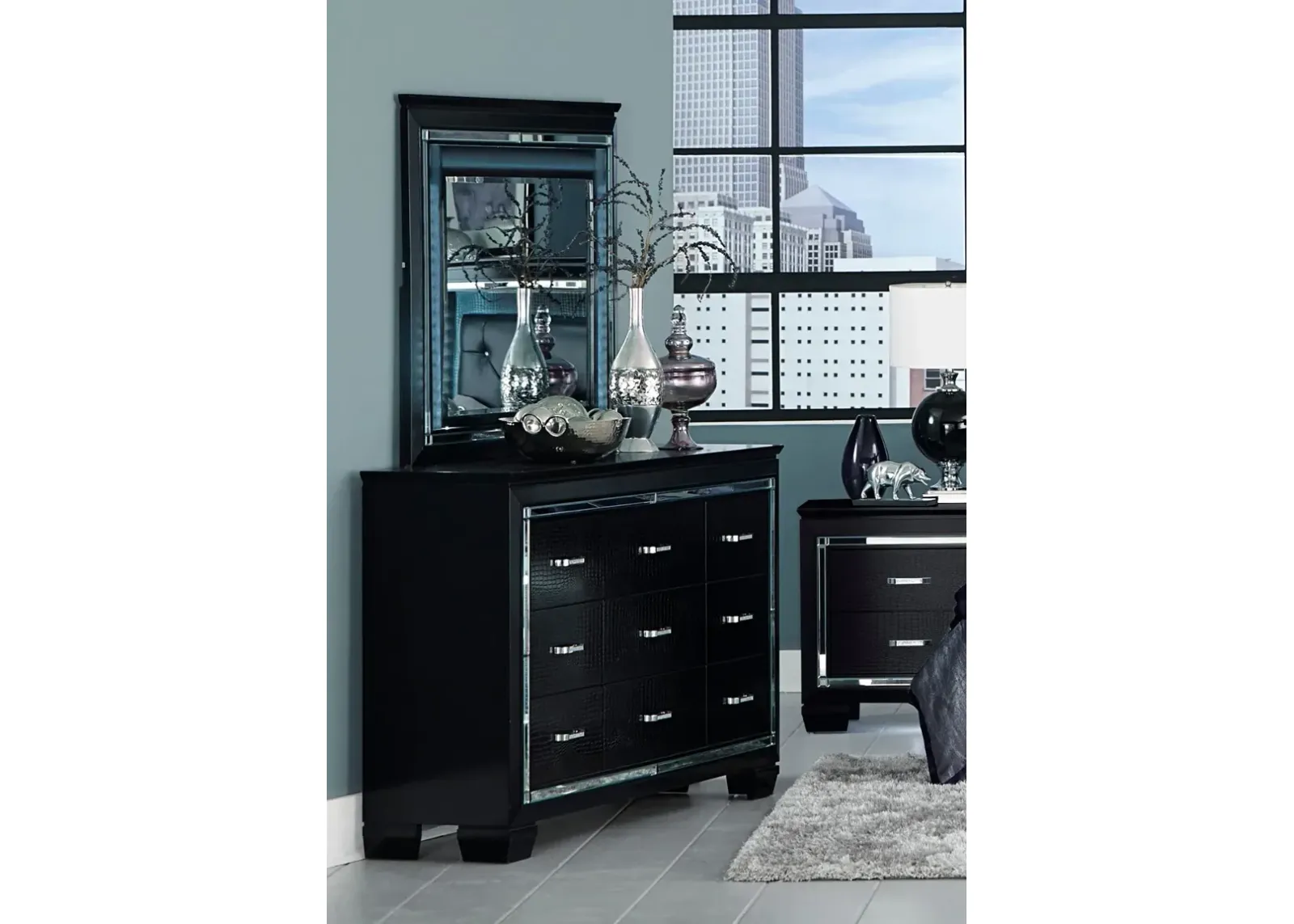 Allura Black Dresser