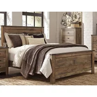 Trinell Rustic Oak King Bed