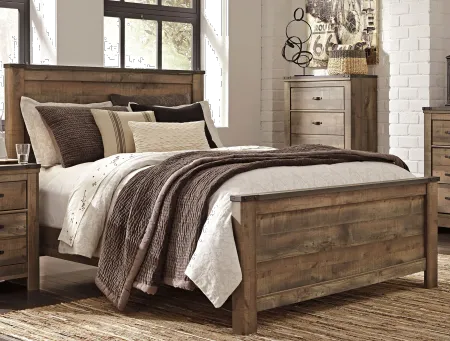 Trinell Rustic Oak King Bed