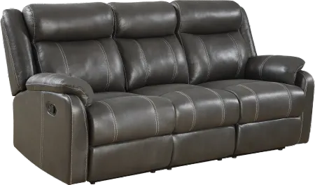Domino Gray Dual Reclining Sofa