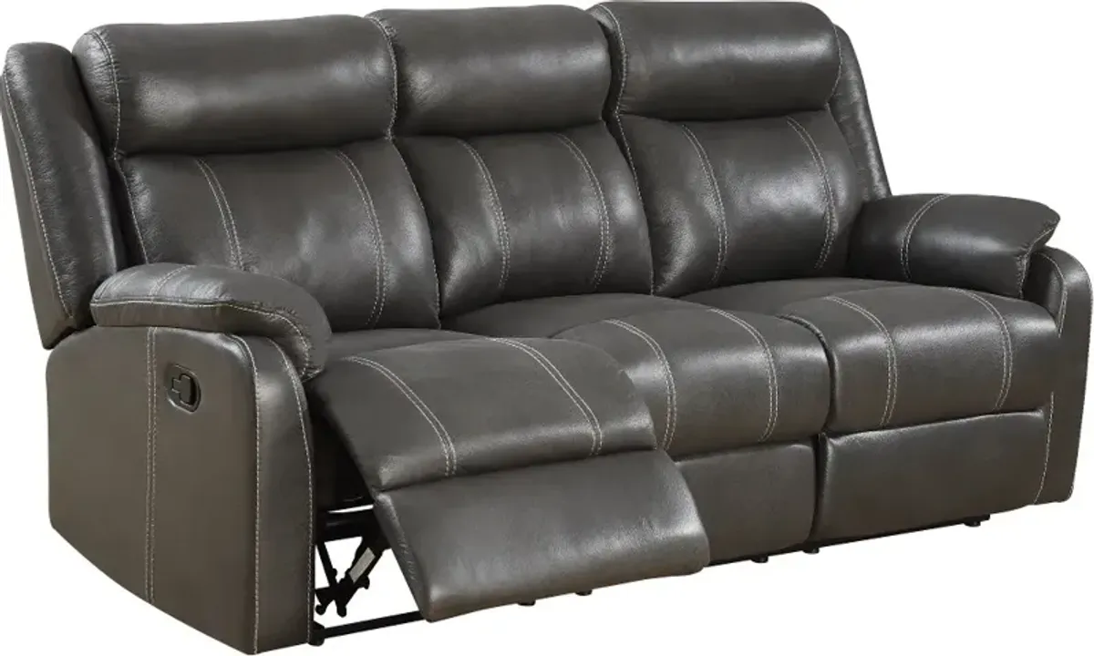 Domino Gray Dual Reclining Sofa