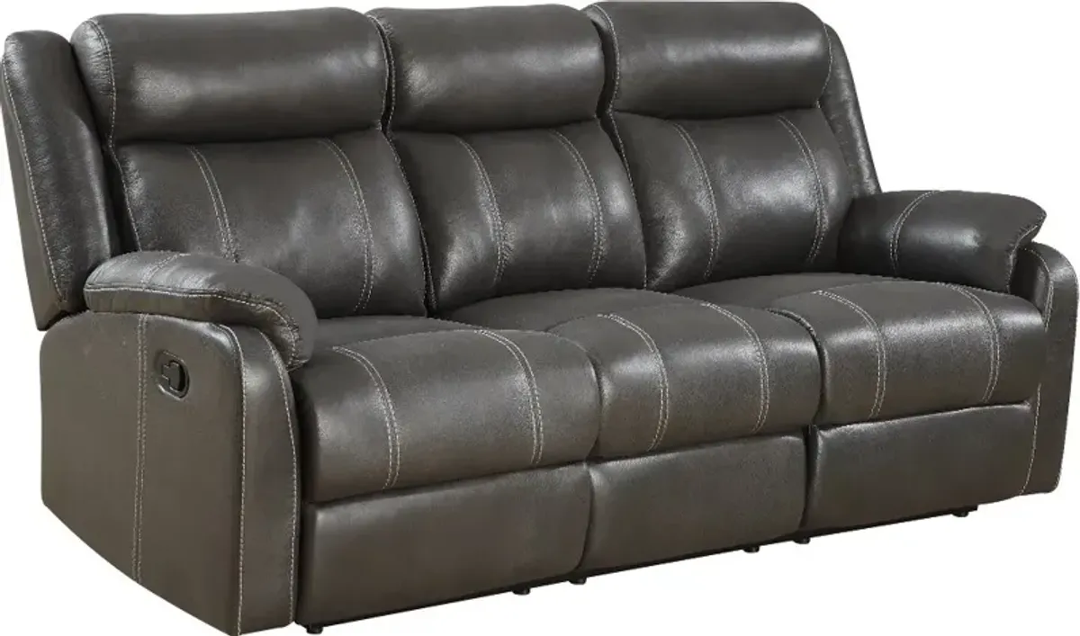 Domino Gray Dual Reclining Sofa