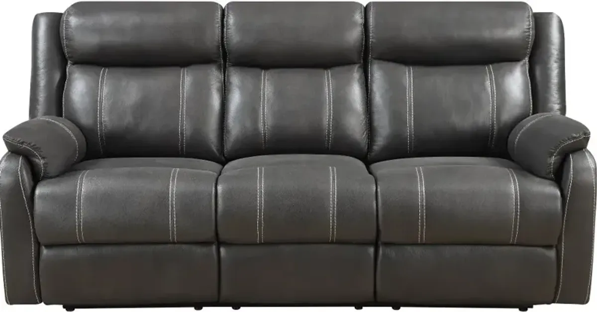 Domino Gray Dual Reclining Sofa