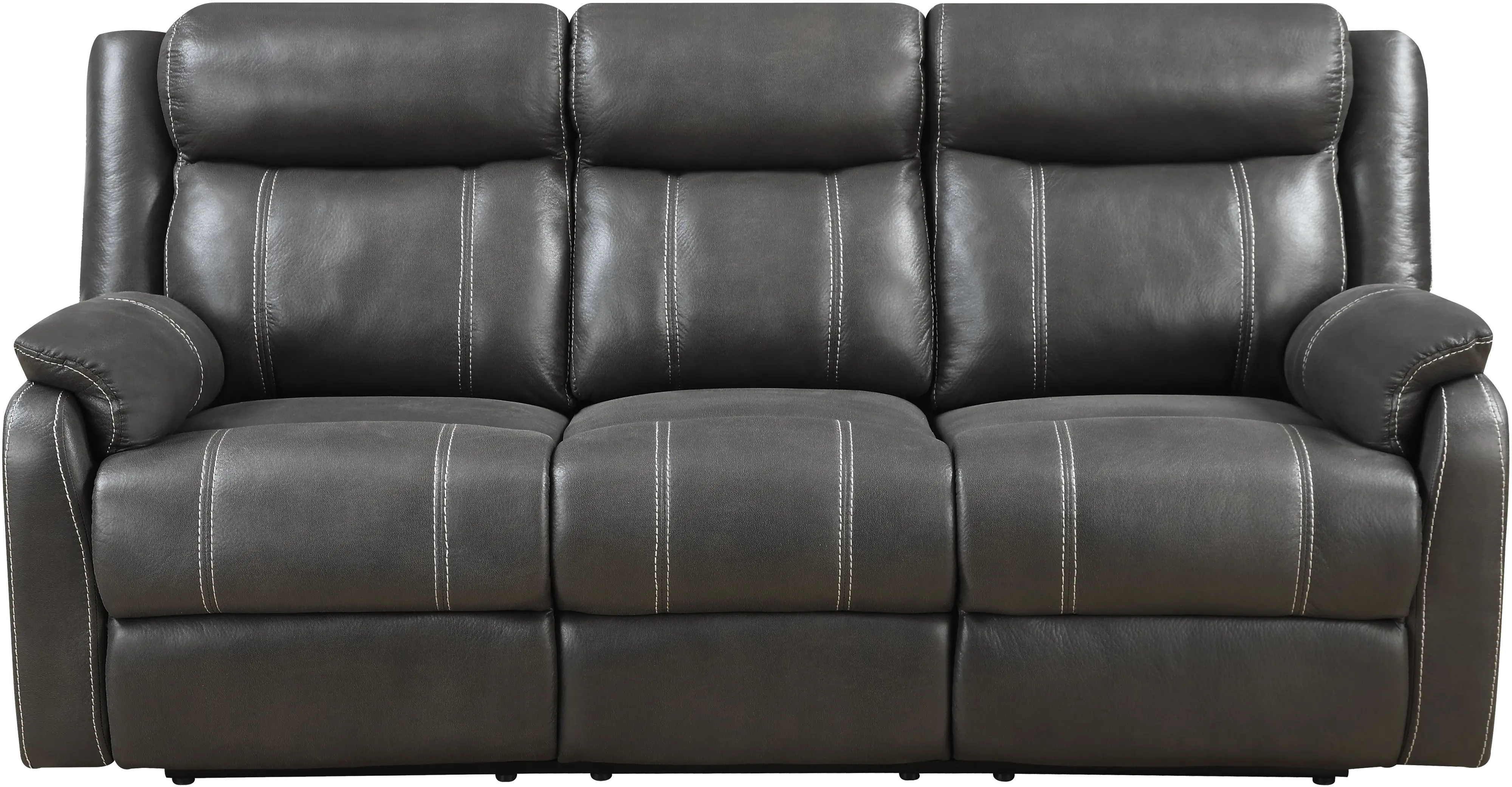 Domino Gray Dual Reclining Sofa