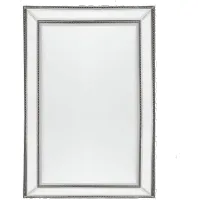 Small Silver Beaded Mirror