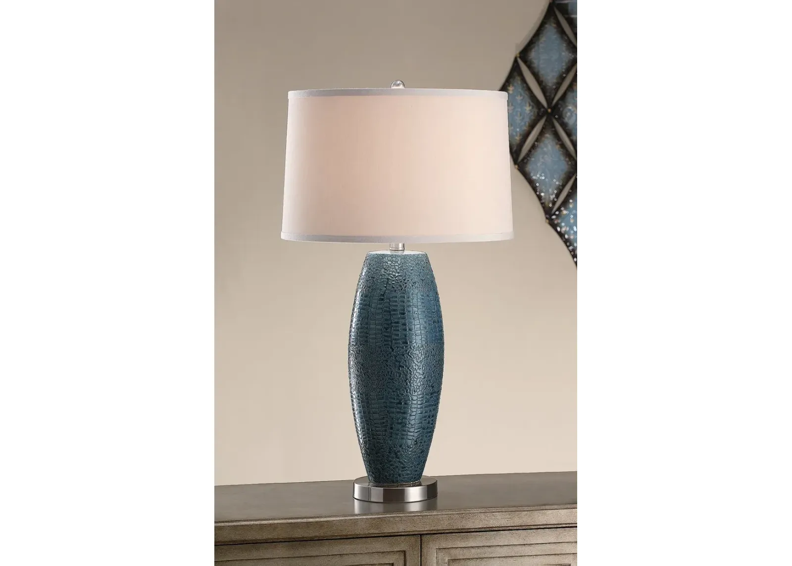 Blue Ceramic Table Lamp - Melrose