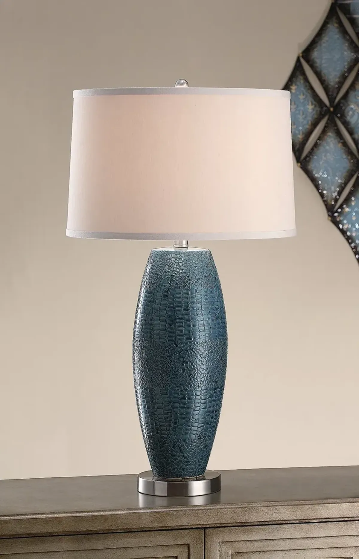 Blue Ceramic Table Lamp - Melrose