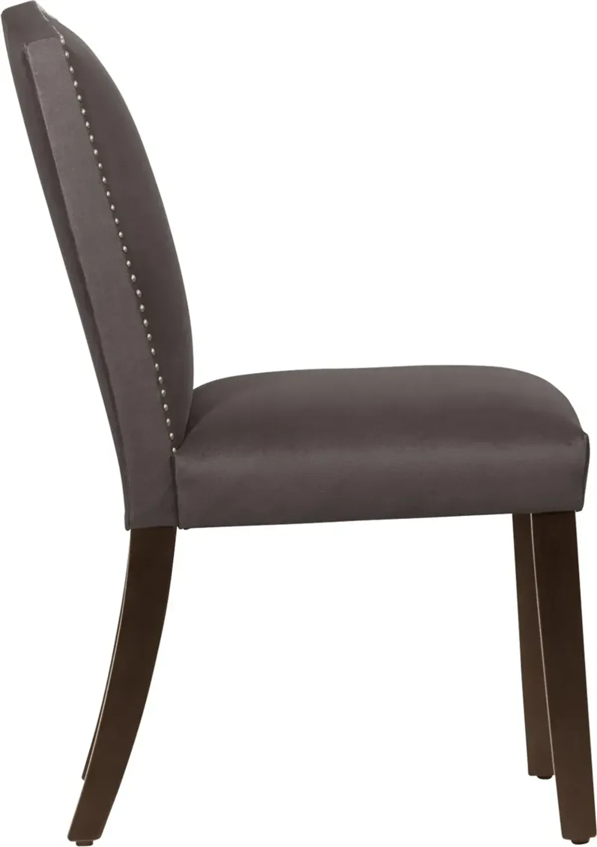 Reese Dark Brown Nail Button Back Dining Chair- Skyline Furniture