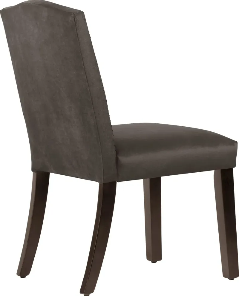 Reese Dark Brown Nail Button Back Dining Chair- Skyline Furniture