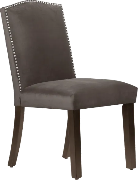 Reese Dark Brown Nail Button Back Dining Chair- Skyline Furniture