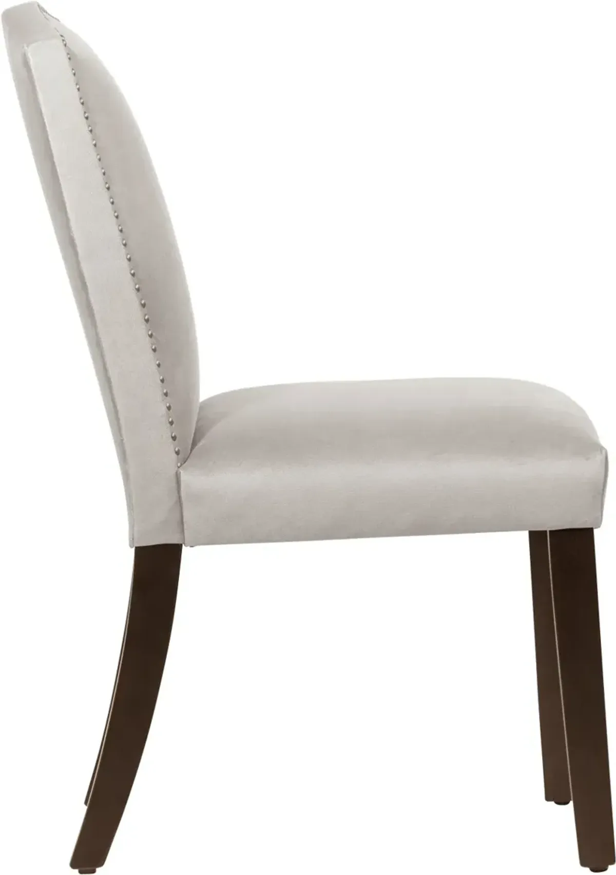 Reese Light Gray Nail Button Back Dining Chair- Skyline Furniture