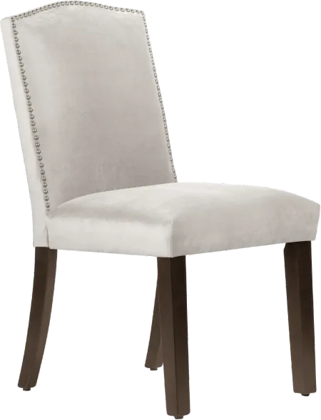 Reese Light Gray Nail Button Back Dining Chair- Skyline Furniture
