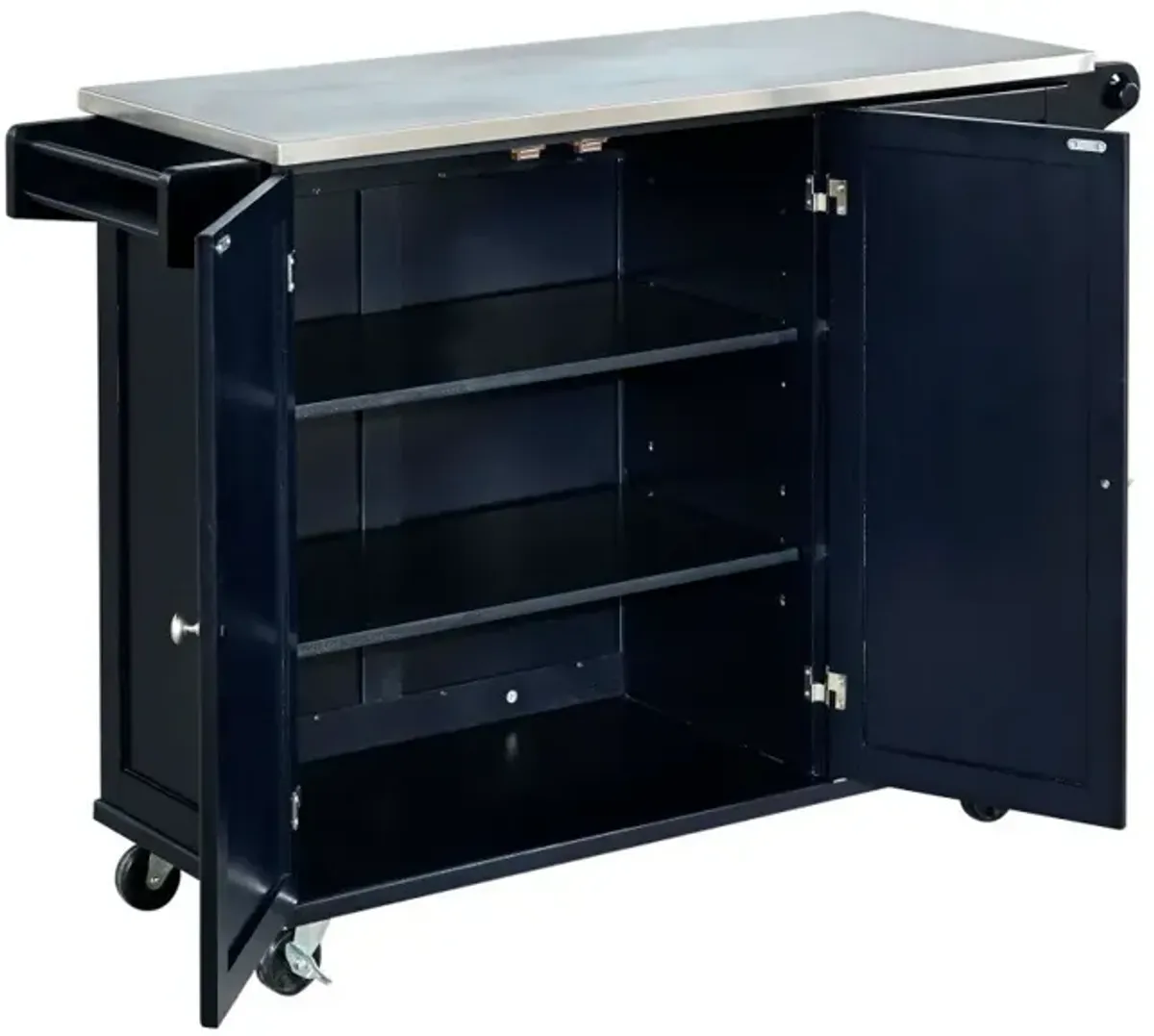 Black Stainless Top Kitchen Cart - Liberty