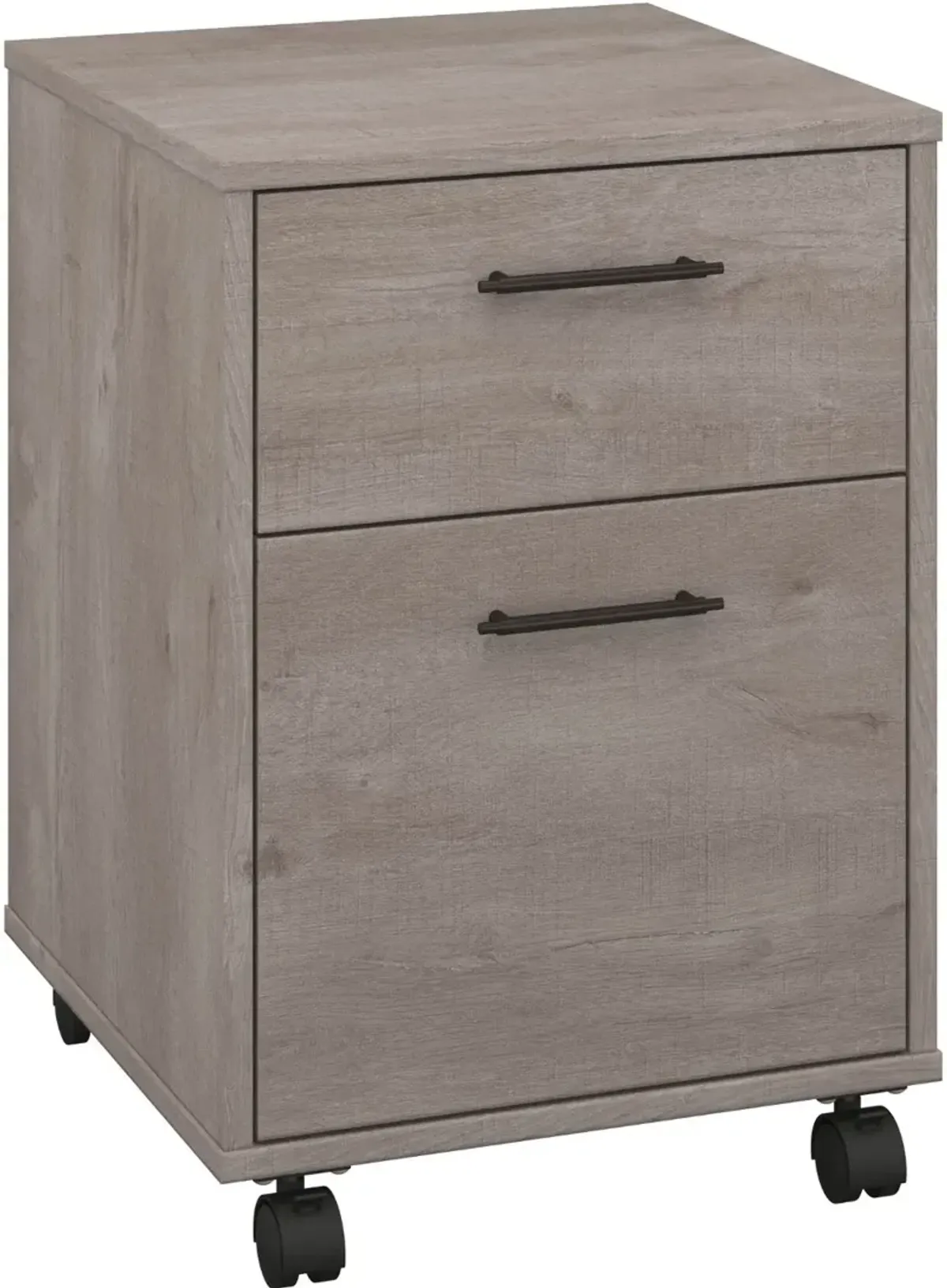 Key West Washed Gray 2 Drawer Mobile File Cabinet - Bush Furniture