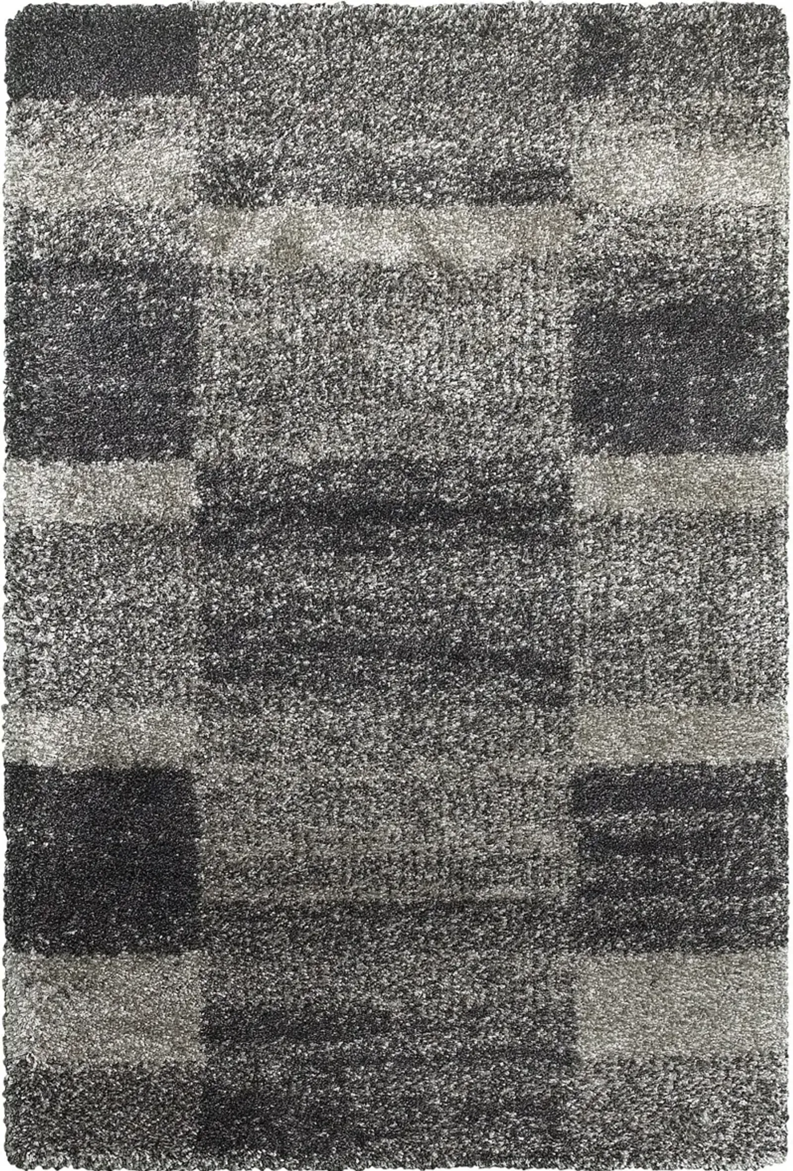 Henderson 8 x 11 Gray and Charcoal Shag Rug