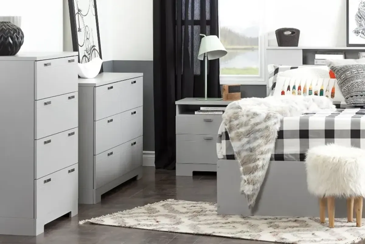 Reevo Gray 6-Drawer Dresser - South Shore