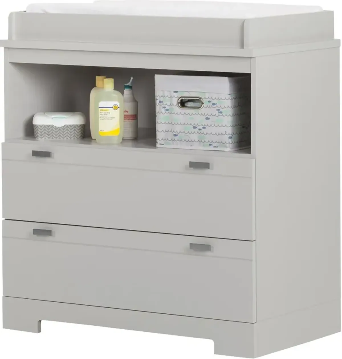 Reevo Gray Changing Table with Storage - South Shore