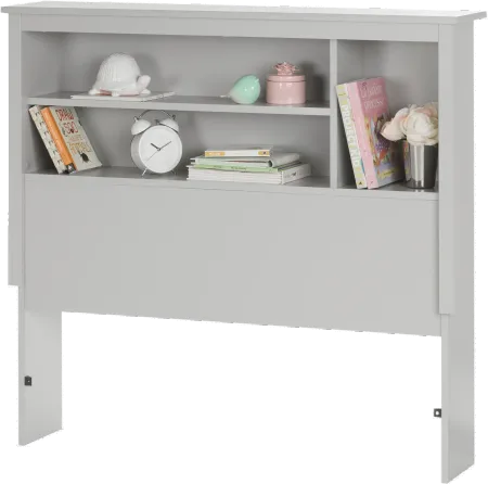 Reevo Gray Twin Bookcase Headboard - South Shore