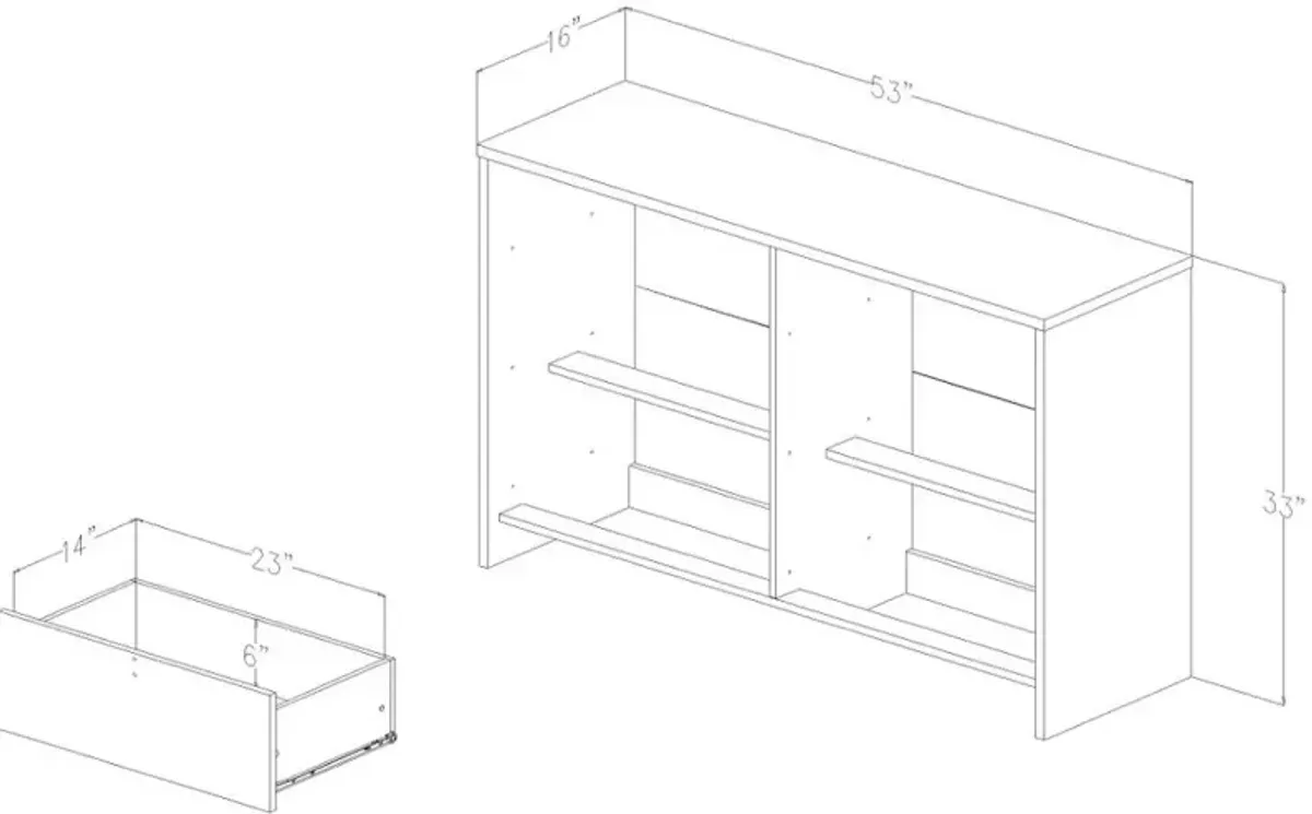 Cookie Gray and White 6-Drawer Double Dresser - South Shore