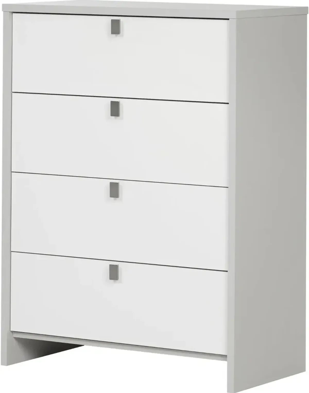 Cookie Gray and White 4-Drawer Chest - South Shore