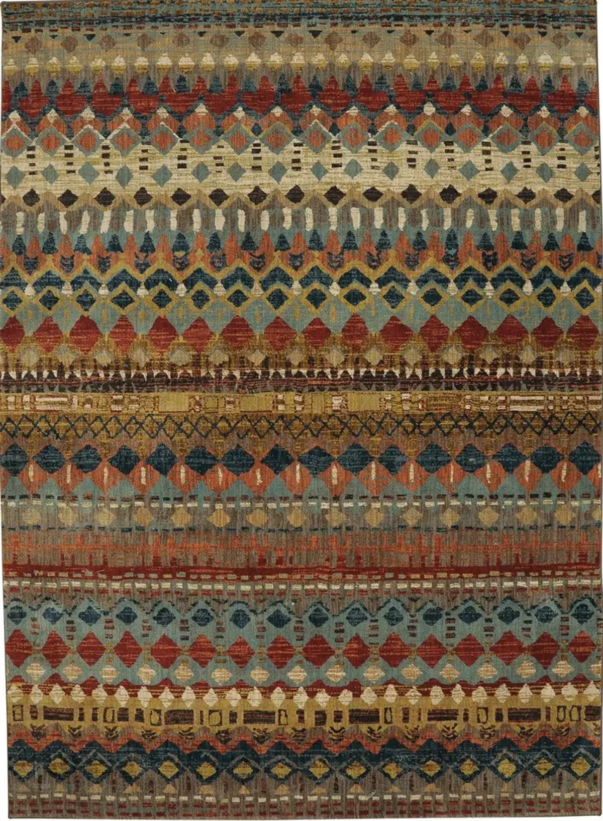 Spice Market Enigma 5 x 8 Saigon Multi-Colored Area Rug