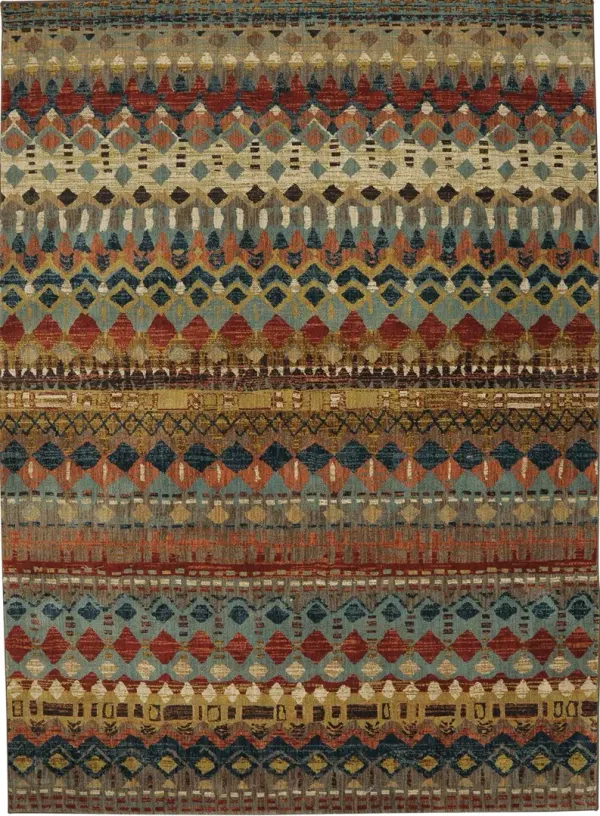 Spice Market Enigma 8 x 11 Saigon Multi-Colored Area Rug