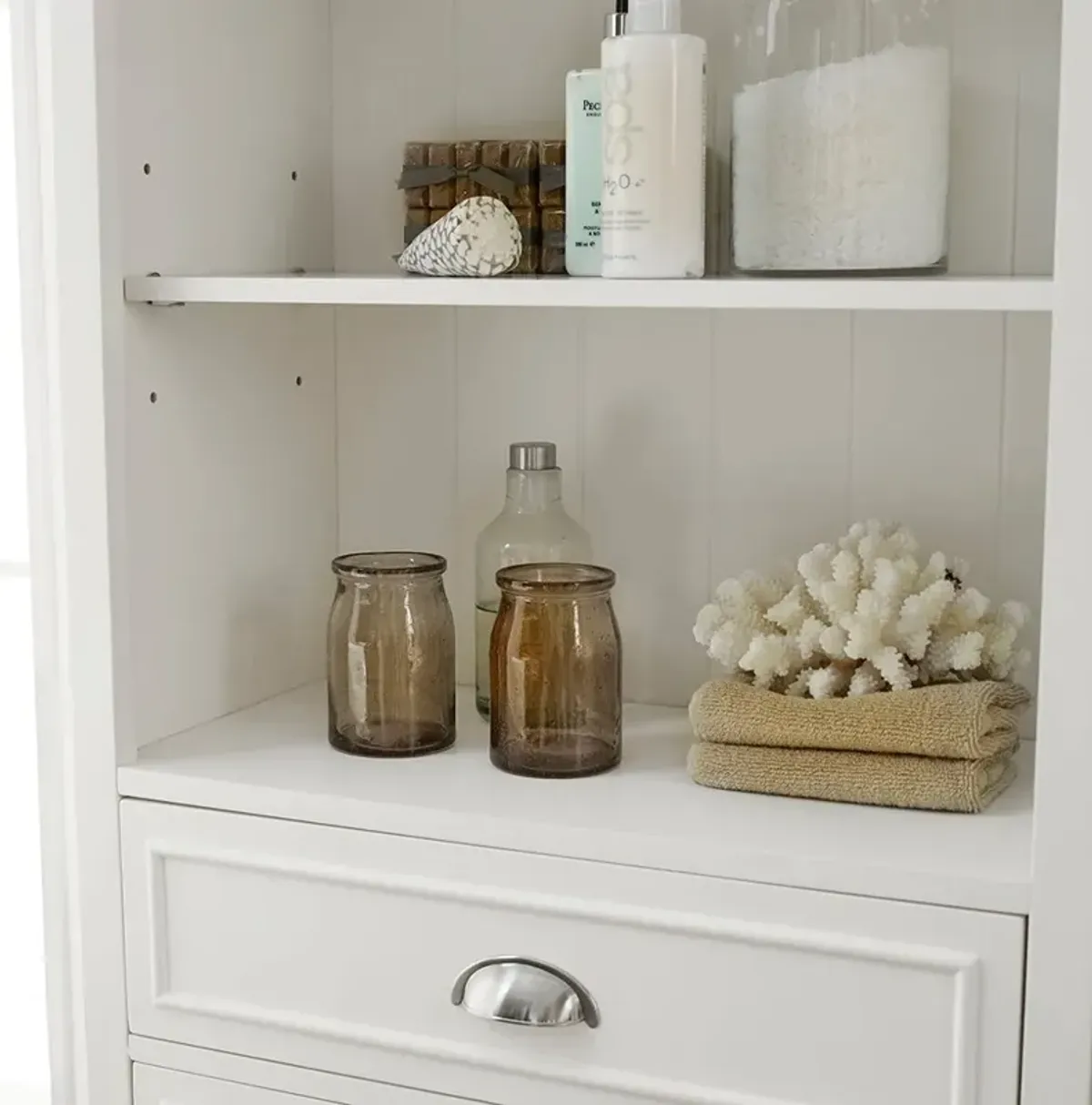 Lydia Tall White Bathroom Cabinet