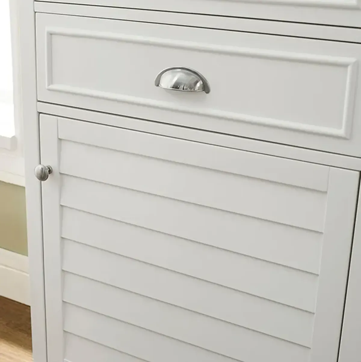 Lydia Tall White Bathroom Cabinet