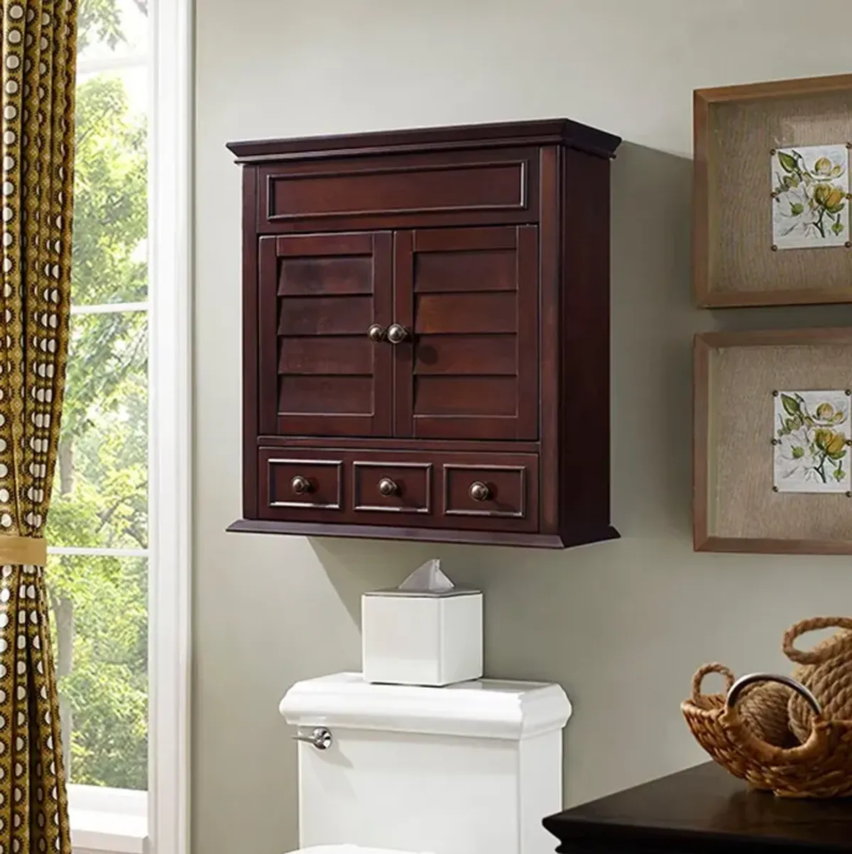 Lydia Espresso Bathroom Wall Cabinet