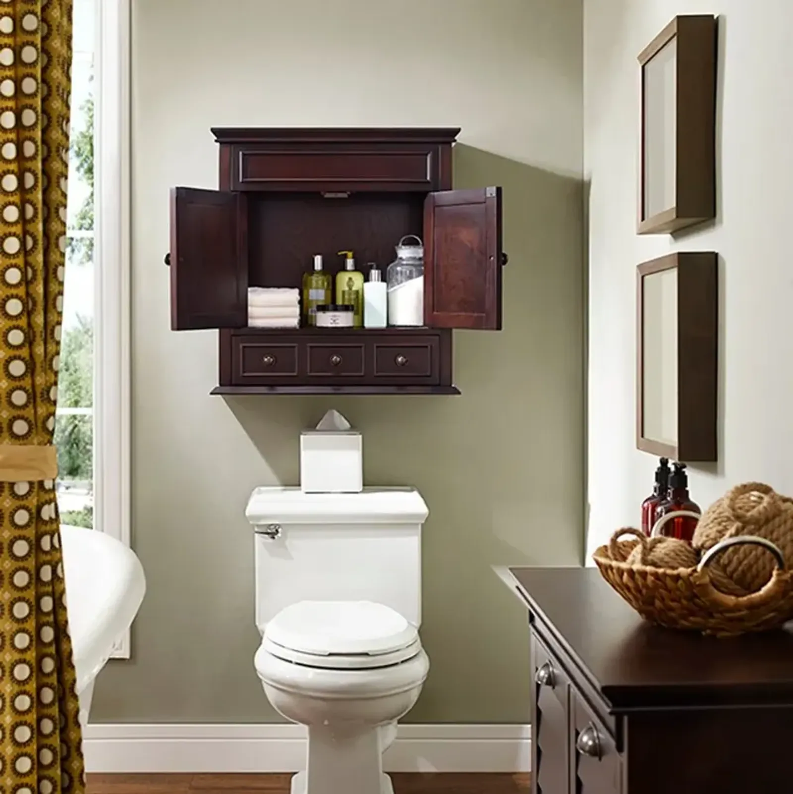 Lydia Espresso Bathroom Wall Cabinet