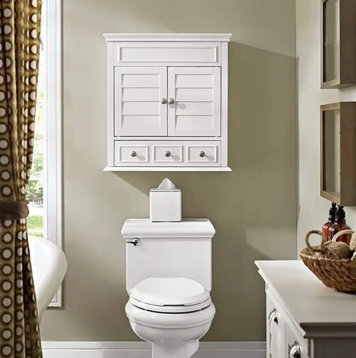 Lydia Cream Bathroom Wall Cabinet