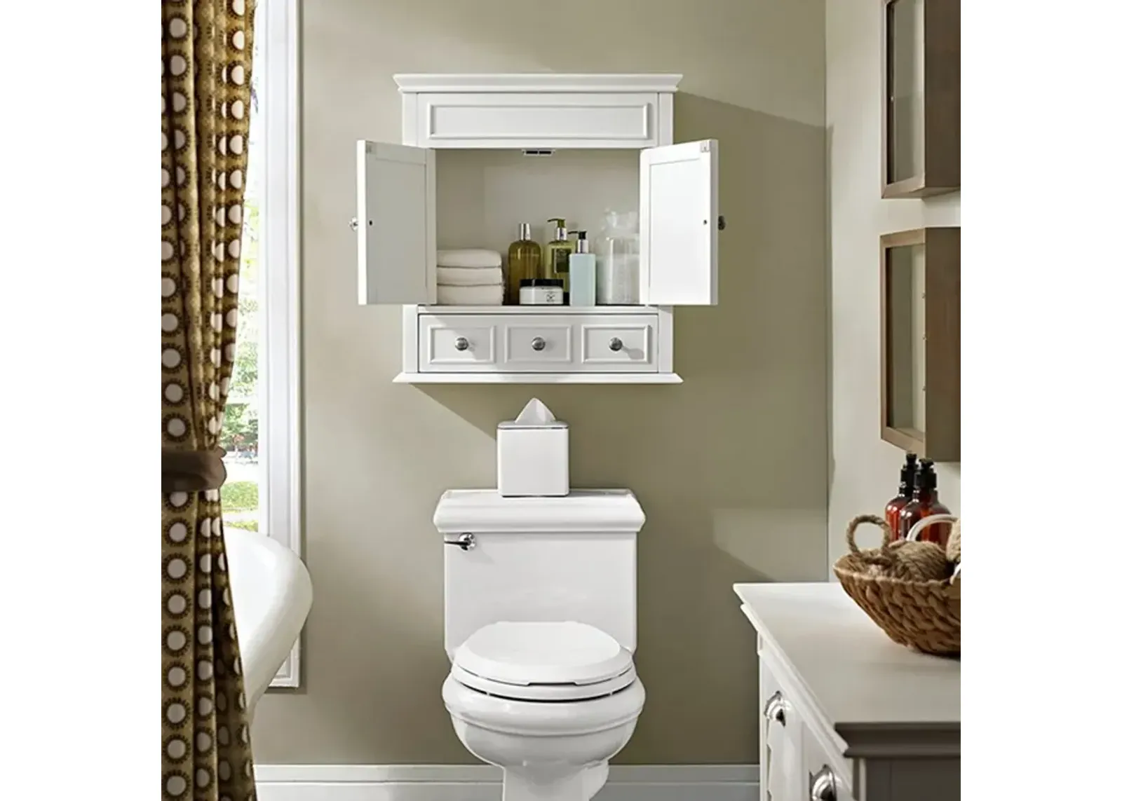 Lydia Cream Bathroom Wall Cabinet