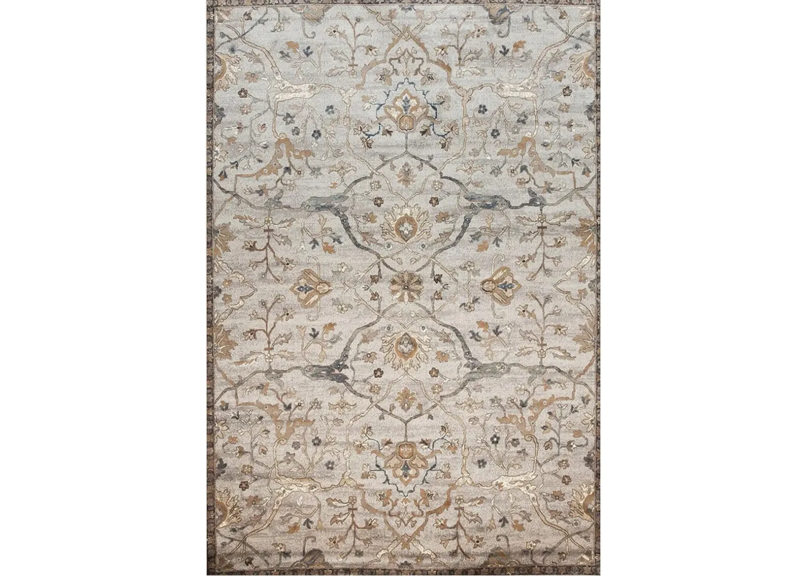 Sonoma 5 x 8 Traditional Ivory and Blue Rug